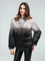 New Autumn And Winter Ladies Imitation Fur Coat Long Sleeves - Threecolor Fight-Xl - View 1