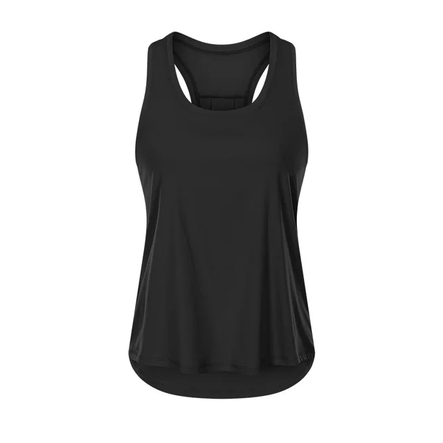 Women's Sports Nude Sleeveless Yoga Uniform Blouse Black - Shop at LoveMi
