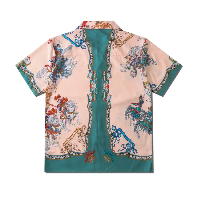 Casual Printed Short Sleeve Shirt Men Street Hawaii Beach Oversize Women Fashion Harujuku Shirts For Men - Shop at LoveMi