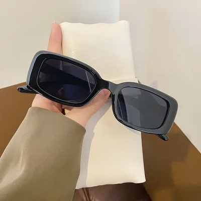 Concave Shape Anti ultraviolet Retro Small Box Leopard Print Sunglasses Black - Shop at LoveMi