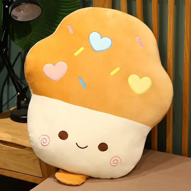 Ice cream Plush Toy Stuffed Food Soft Doll Fruit Pillow Home Sofa Decor Brown - Shop at LoveMi