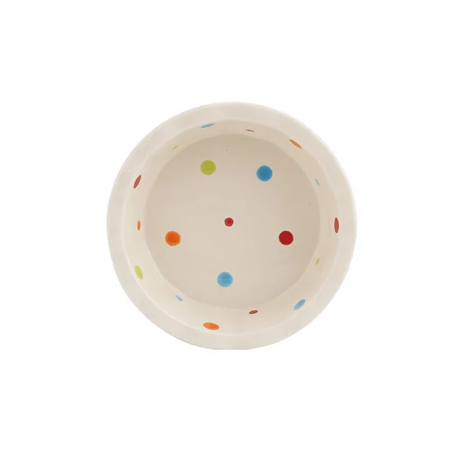 Adjustable Height Cat Bowl Ceramic Single And Double Bowl Shelf Beige - Shop at LoveMi