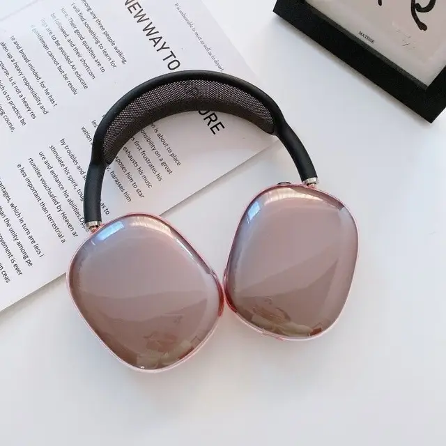 Compatible with Apple, Bluetooth Headset Case Headset Protective Shell Transparent Pink - Shop at LoveMi
