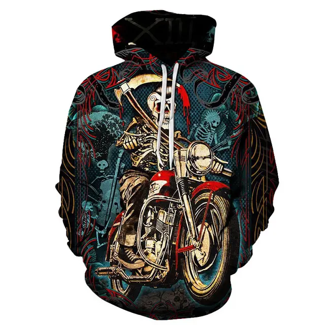 Creative Hands Stretched Skull Head Hooded Sweater 3 Color - Shop at LoveMi
