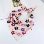 Refreshing Floral All-match Small Silk Scarf Female Print Headscarf - Streaky Yellow Dots