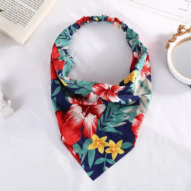 Pastoral Style Ladies Face Wash Hairband Baotou Triangle Scarf Hair Accessories - Shop at LoveMi