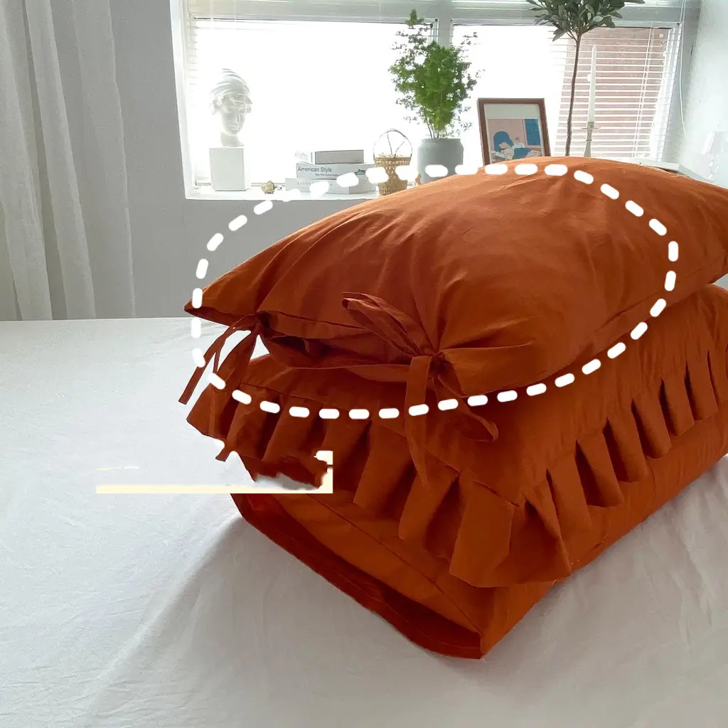 All-match Caramel Bronze Solid Color Single-piece Cotton Envelope Pillowcase - 2Style