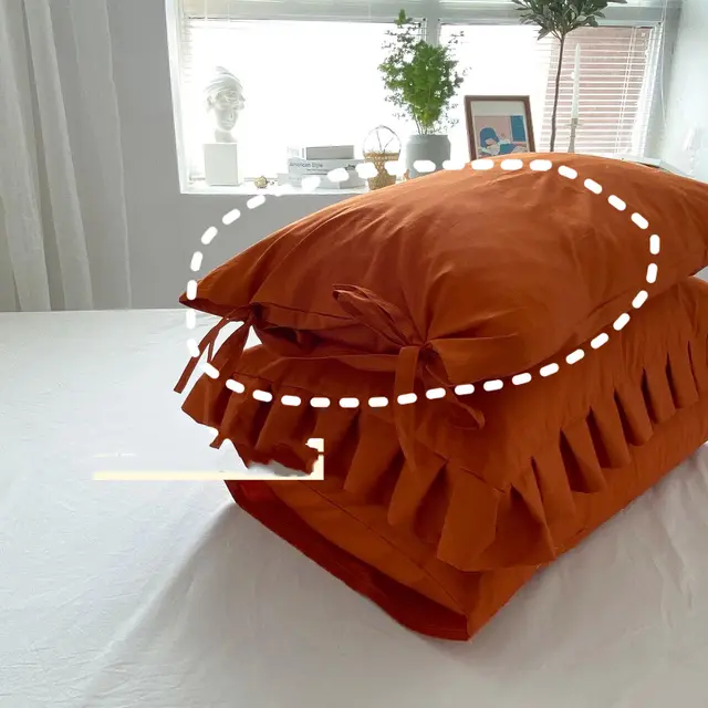 All match Caramel Bronze Solid Color Single piece Cotton Envelope Pillowcase 2Style - Shop at LoveMi