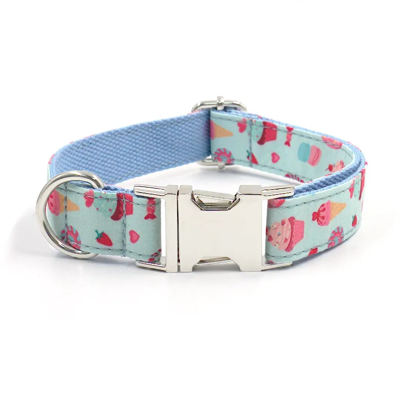 Lettering Pet Collar Leash Set Spot Large Dog Pet Dog Collar Leash Set Dog Walking Set Macaron - Shop at LoveMi