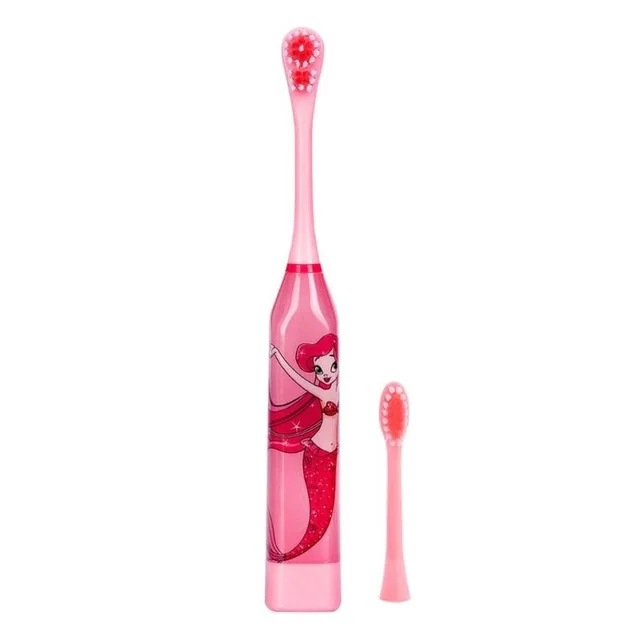 Children's Cartoon Household Non rechargeable Ultrasonic Electric Toothbrush Pink - Shop at LoveMi