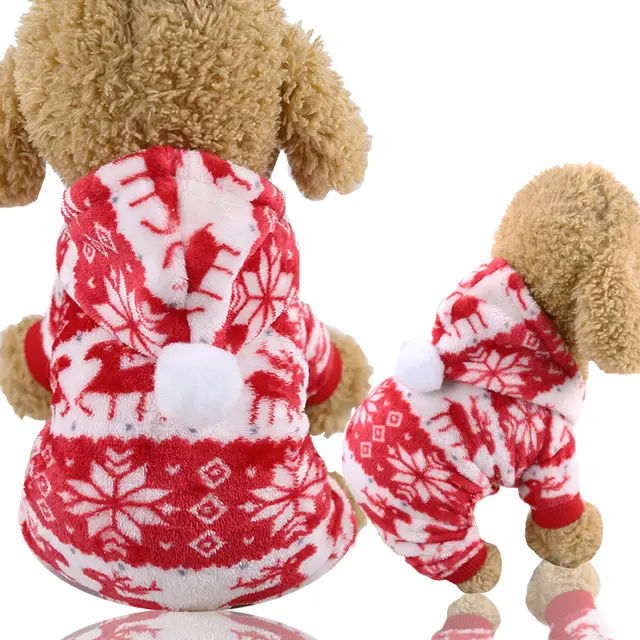 New Year Dog Cat Clothes Accessories Pet Supplies Fall winter Four Legged Cotton padded Clothes 5Style - Shop at LoveMi