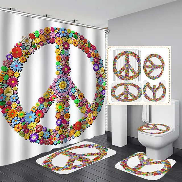 Printed Waterproof Polyester Bathroom Shower Curtain - Shop at LoveMi