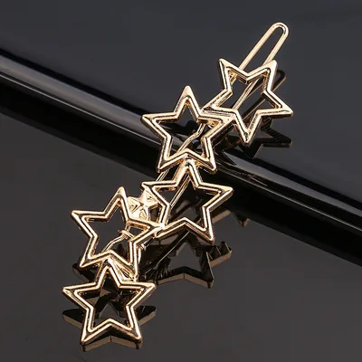 Fashion Metal Love Heart Hair Clip Elegant Star Round Barrette for Women Girls Sweet Hairpins Barrettes Hair Accessories 18Style - Shop at LoveMi