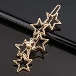 Fashion Metal Love Heart Hair Clip Elegant Star Round Barrette for Women Girls Sweet Hairpins Barrettes Hair Accessories - 18Style