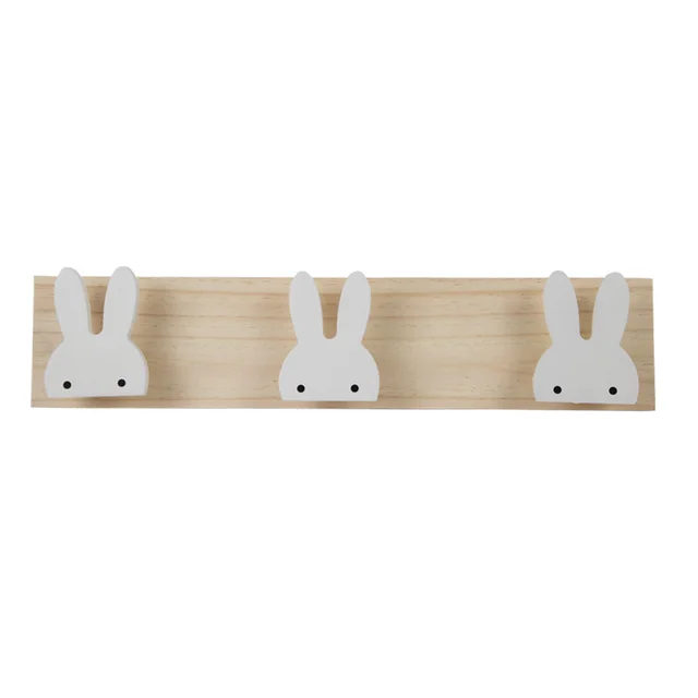Chambre D Enfants Lapin Blanc Cygne Crochets En Bois Naturel Pour - Shop at LoveMi