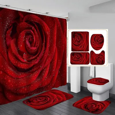 Digital Printing Waterproof Polyester Bathroom Toilet Shower Curtain 4Style - Shop at LoveMi