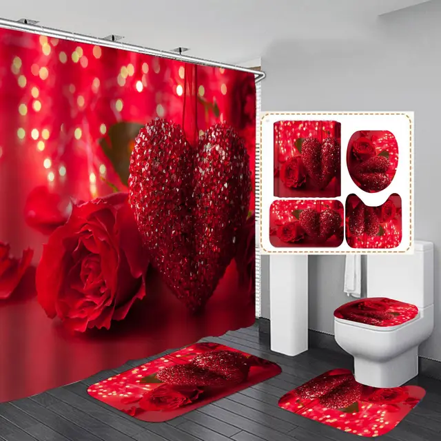 Digital Printing Waterproof Polyester Bathroom Toilet Shower Curtain 8Style - Shop at LoveMi