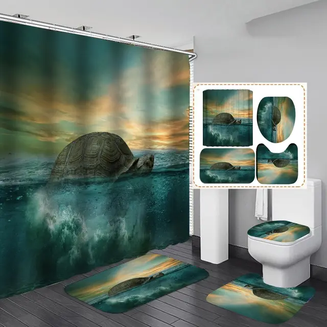 Digital Printing Waterproof Polyester Shower Curtain 7Style - Shop at LoveMi