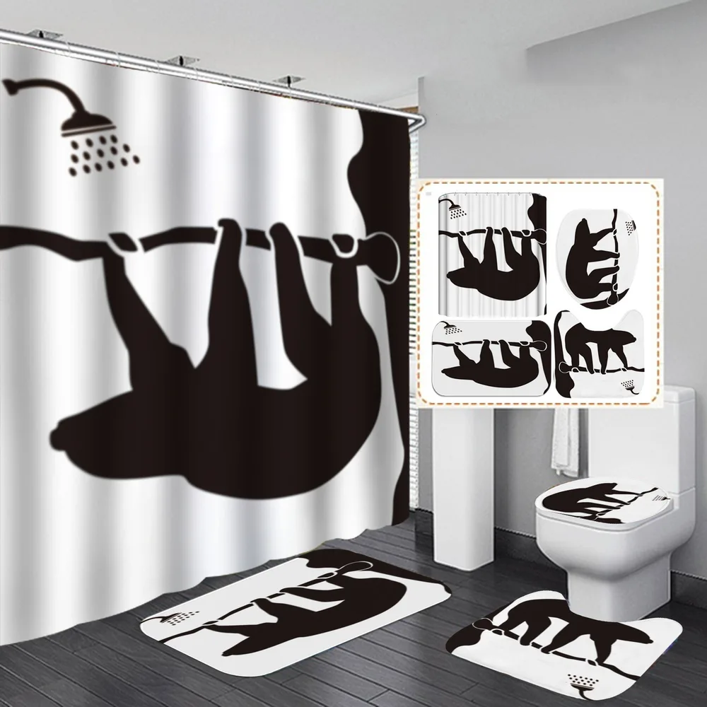 New Product Digital Printing Waterproof Polyester Shower Curtain - 6Style