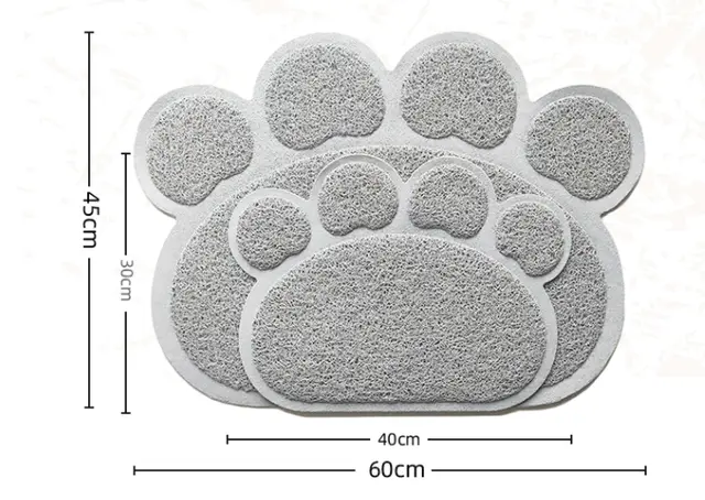 Pet Placemat Splash proof Cat Litter Mat Anti carry Out Cat Mat Pet Floor Mat Grey - Shop at LoveMi