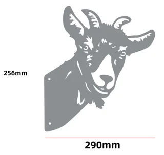 Peeking Cattle Farm Peeping Cattle Metal Art Outdoor Garden Pendant Ornaments - Black
