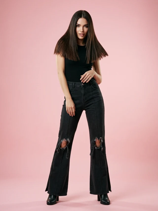 Ripped Jeans Women Light Grey - Shop at LoveMi