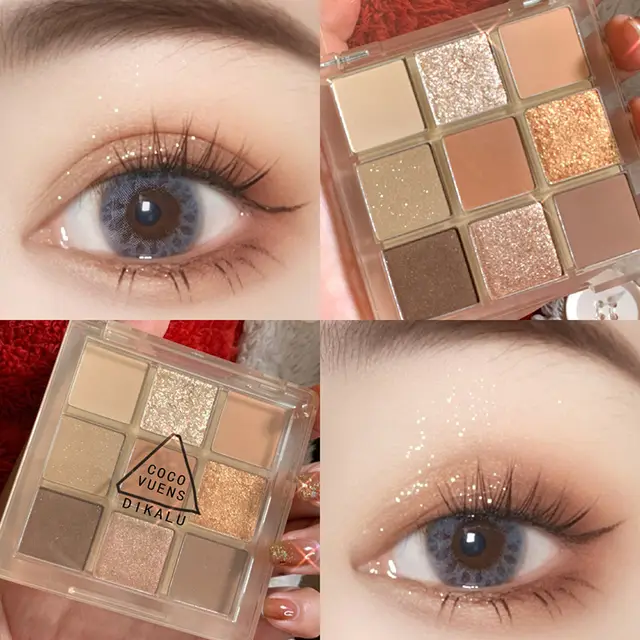 Taro Mud Transparent Matte Warm Color Net Red Nine Square Grid Eyeshadow 3Style - Shop at LoveMi