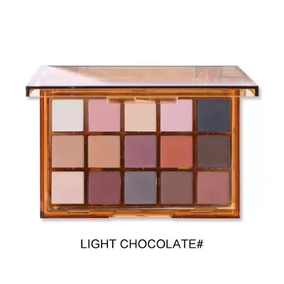 Makeup Sweet Party Eyeshadow Pallete Neon Palette 15 Shimmer Glitter Matte Shades Matellic Nude Blendable Pigment Light Chocolate - Shop at LoveMi