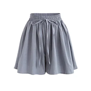 Elastic Waist Loose All-match Korean Casual Pants - Grey