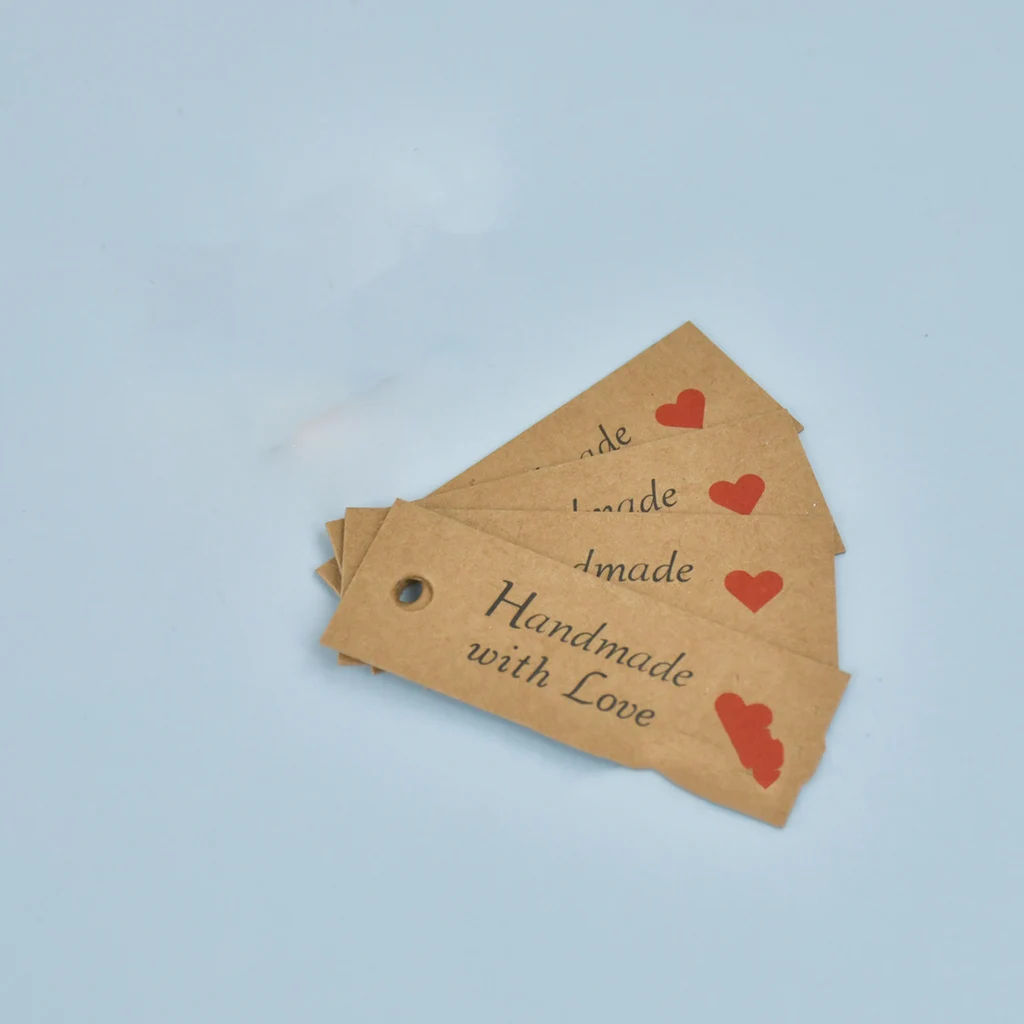 Handmade Small Hanging Card Thanksgiving Gift Card - Red Heart