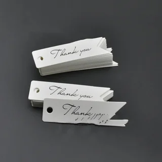 Handmade Small Hanging Card Thanksgiving Gift Card - White