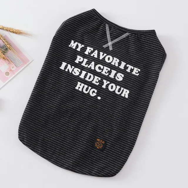 New Cartoon Short sleeved Vest, Casual Cartoon Jacket, Pet Clothes, Spring And Summer Black - Shop at LoveMi