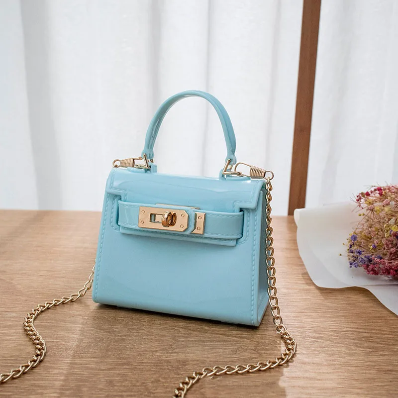 Fashion Ladies Simple PVC Jelly Bag Blue - Shop at LoveMi