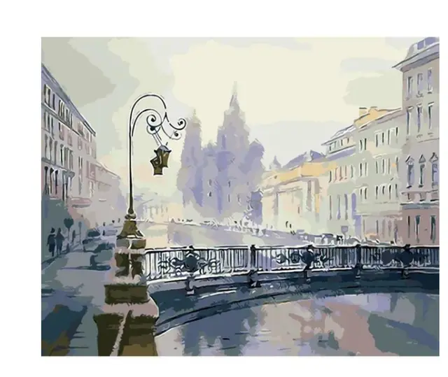 Bridge Of Faith DIY Painting By Numbers Kits White - Shop at LoveMi