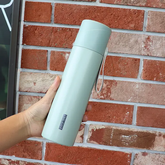 Insulation Cup Female Student Water Cup Creative Art Blue - Shop at LoveMi