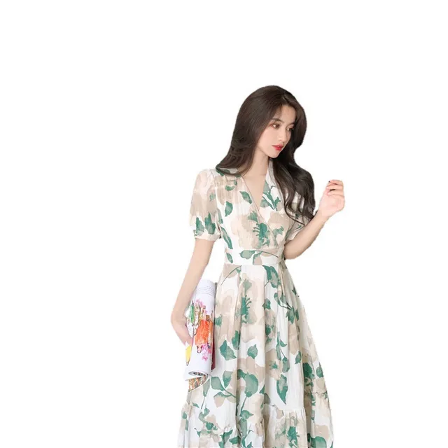 New Hepburn Style Salt And Sweet Dress Green - Shop at LoveMi