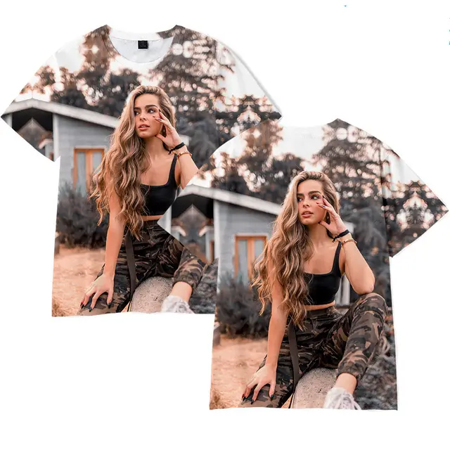 Trend Addison Rae Peripheral 3D Digital Color Printing Short sleeved T shirt - Shop at LoveMi