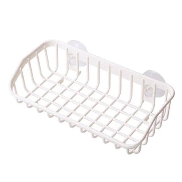 Kitchen Sink Suction Cup Drain Basket Sponge Rack Multifunctional Dishwashing Storage Rack Beige - Shop at LoveMi