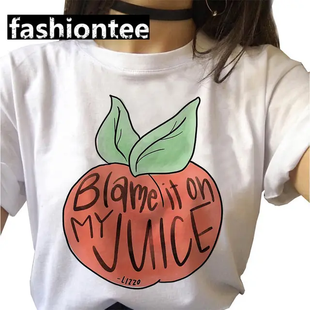 Fart Peach Letter Printed Short sleeved T shirt Top 6Colour - Shop at LoveMi