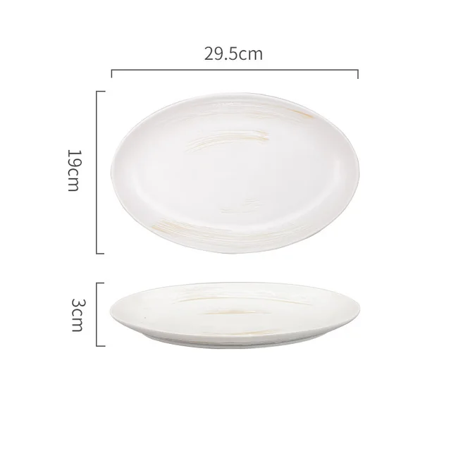 Japanese Restaurant Hand Painted Underglaze Creative Ceramic Household Tableware White - Shop at LoveMi