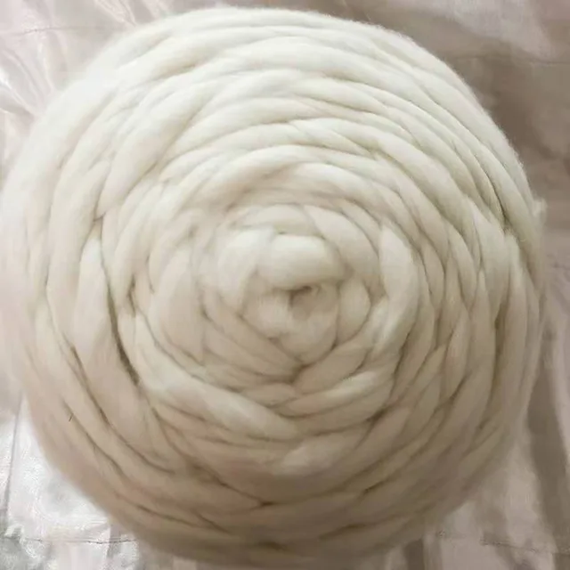 Handmade DIY Poke Le Zhazal Wool Felt Wool Strips Creamywhite - Shop at LoveMi