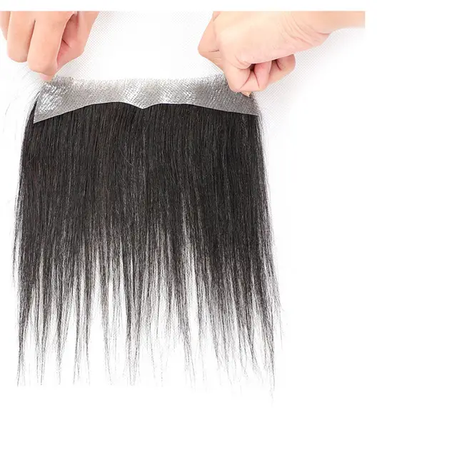 Hairline replacement, hand woven replacement hair piece, men's wig Mshaped 2X16 Hair Length15Cm - Shop at LoveMi