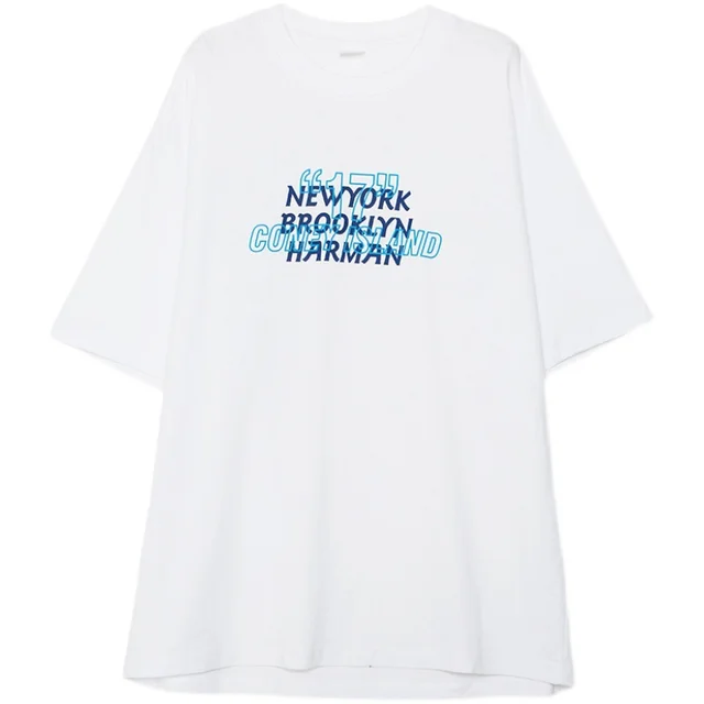 New Net Red Bf Style Loose Mid Length Hip Hop Couple White - Shop at LoveMi