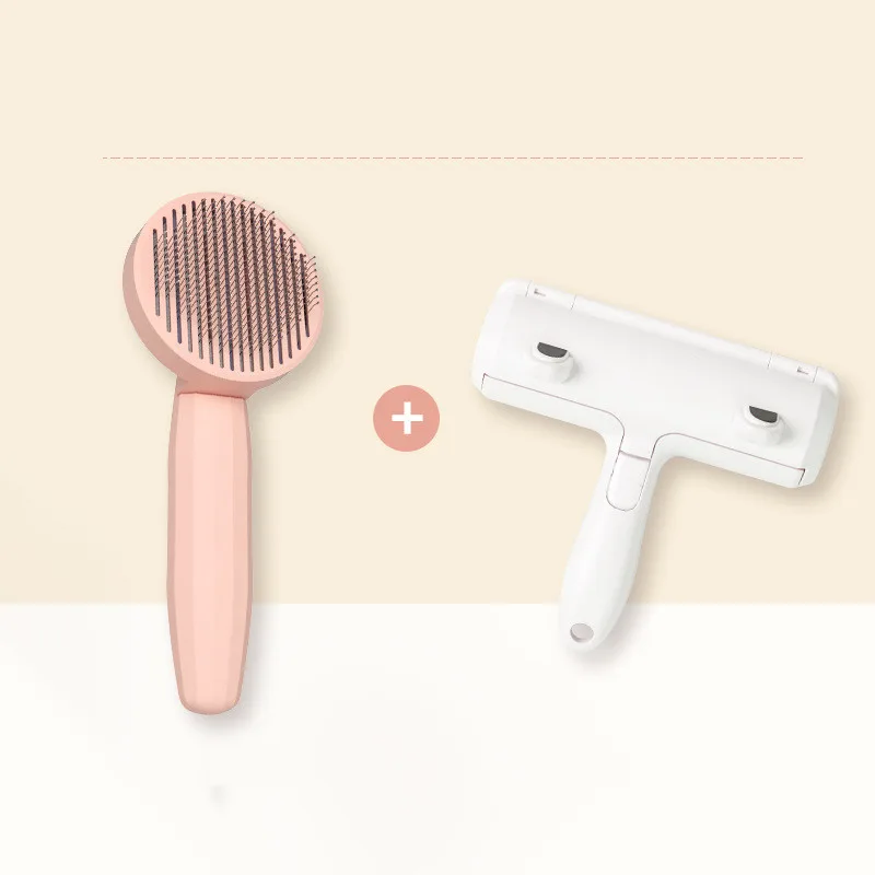 Cat Comb Cat Hair Cleaning Artifact For Cat Combing - Pink B