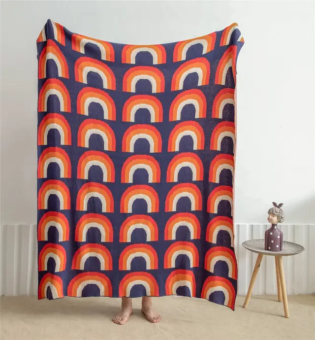 Nordic Cotton Wool Blanket Napping Blanket Cover Blanket Opheel - Shop at LoveMi