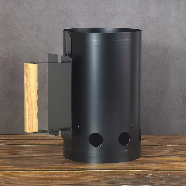 Ignition Barrel Point Charcoal Stove Barrel Bamboo Charcoal Burner Black - Shop at LoveMi