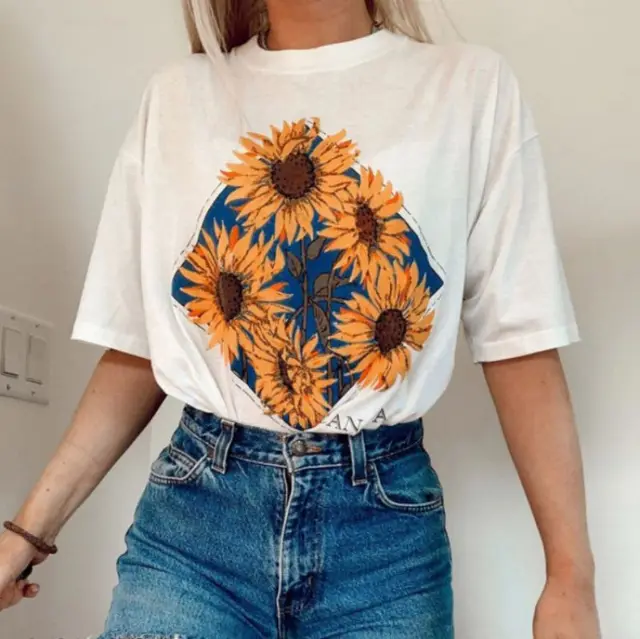 Printed T shirt Casual Top Female White - Shop at LoveMi