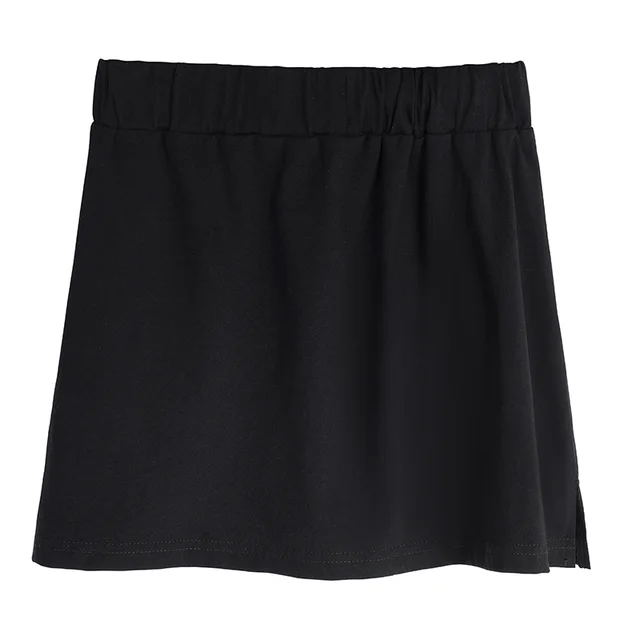 Sweatshirt sweater women pure cotton bottoming short skirt Black - Shop at LoveMi