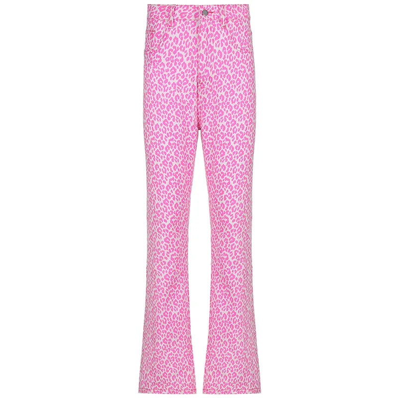 Women's High-waist Flared Pants Casual Trousers - Pink