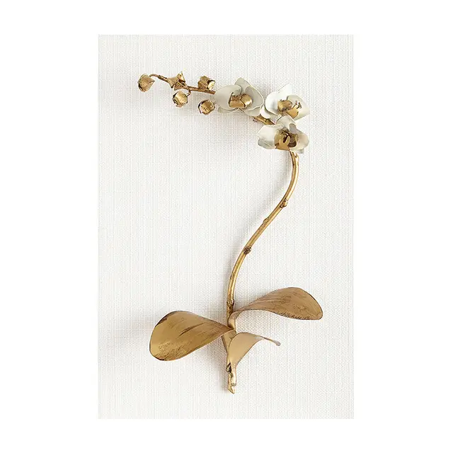 Modern Golden Plant Leaves And Flowers Canvas Paintingr G - Shop at LoveMi